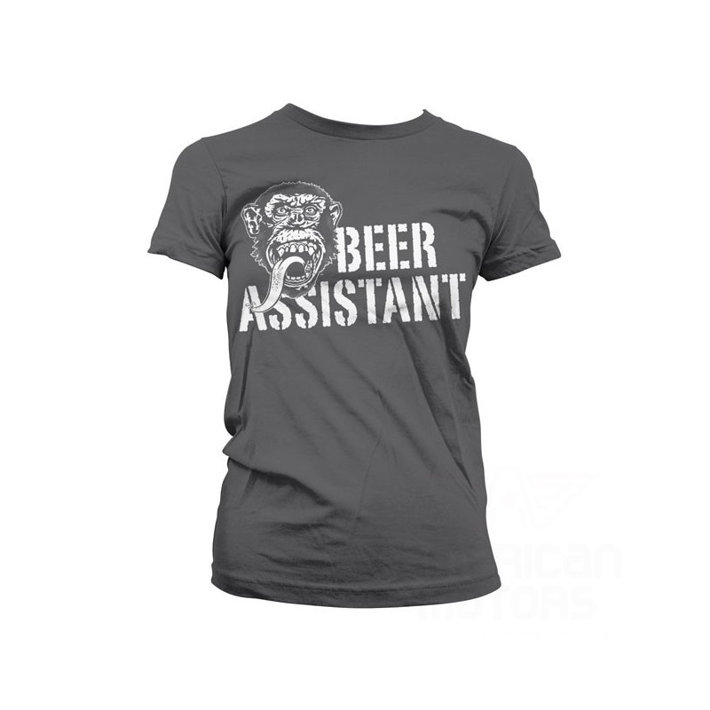 KOSZULKA DAMSKA GMG BEER ASSISTANT SZARA M