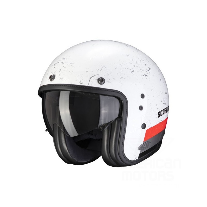 KASK SCORPION BELFAST SHIFT BIAŁY/ NEON CZERWONY S