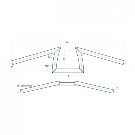 KIEROWNICA BILTWELL KEYSTONE 1" SMOOTH CZARNA