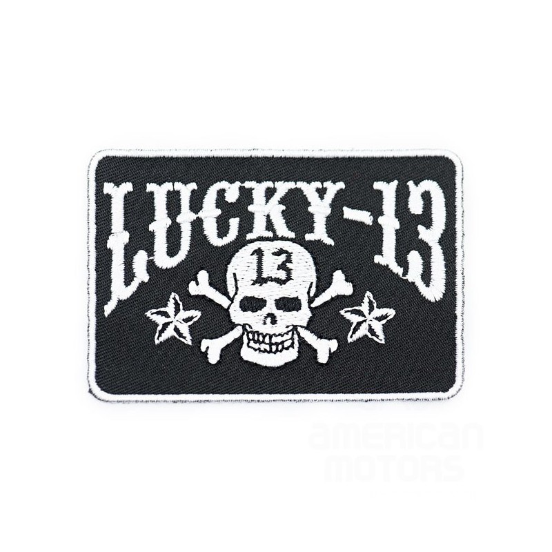 NASZYWKA LUCKY 13 BADGE SKULL STARS