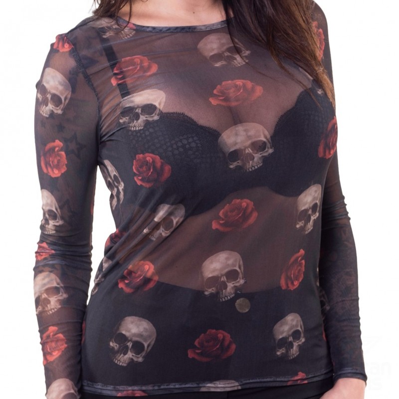 LONGSLEEVE LETHAL THREAT FLOATING SKULLS