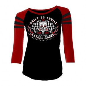 LONGSLEEVE DAMSKI LT BUILT TO THRILL RAGLAN BLACK/RED S