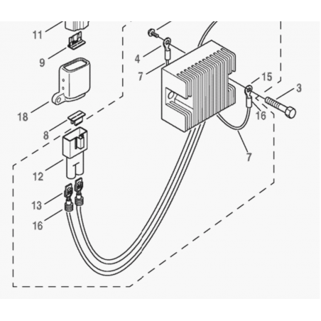 Harley-Davidson Dyna regulator napięcia Twin Cam  74518-99A