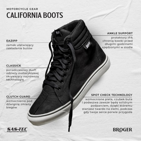 Buty skórzane Broger California black 37