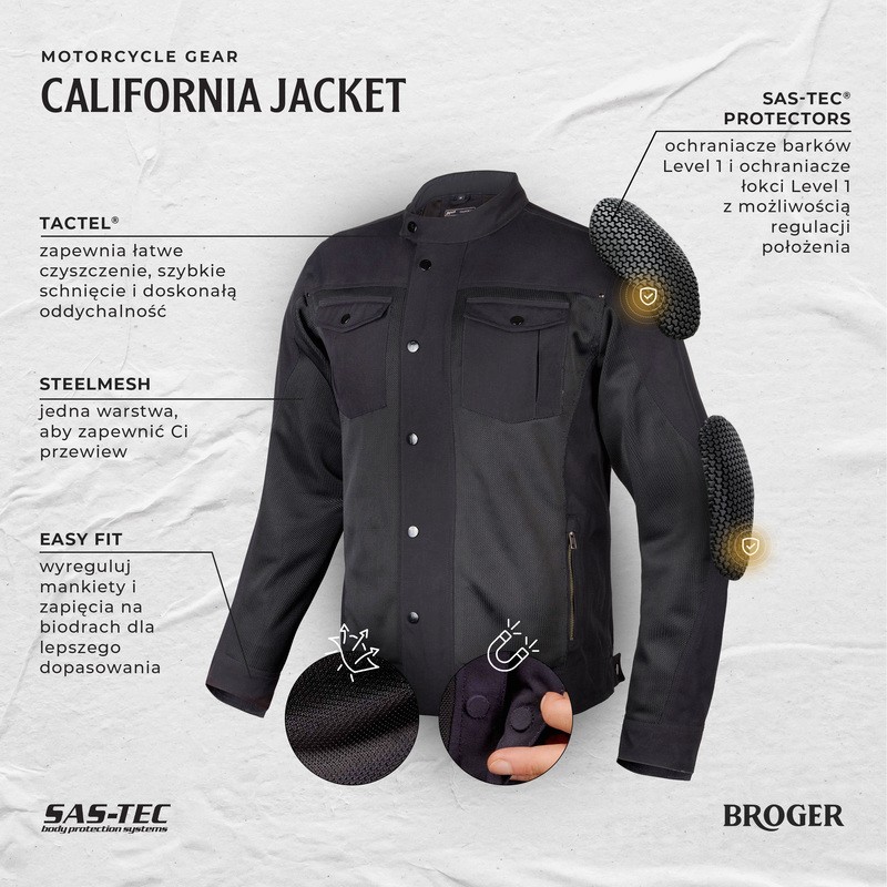 Kurtka tekstylna Broger California navy blue & black