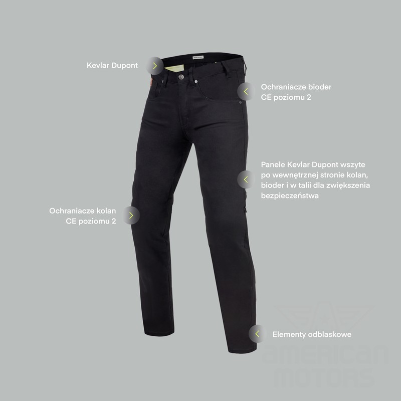 Spodnie jeans Rebelhorn Classic III regular fit black