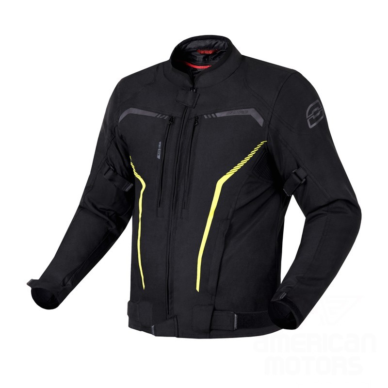 KURTKA TEKSTYLNA OZONE DELTA IV BLACK/FLUO YELLOW