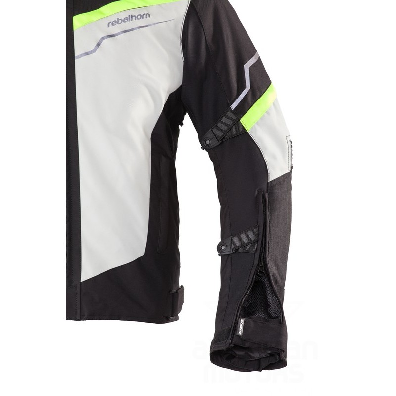 KURTKA TEKSTYLNA REBELHORN DISTRICT ICE/BLACK/FLUO YELLOW XS