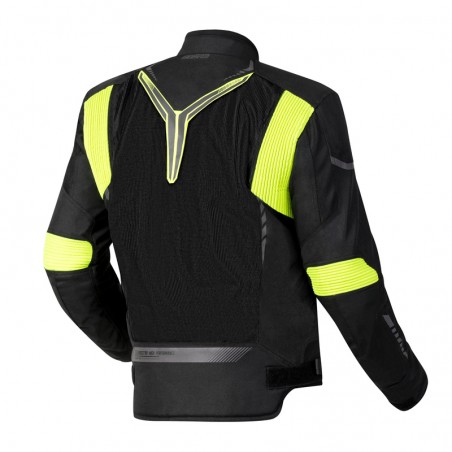 KURTKA TEKSTYLNA OZONE FLOW BLACK/FLUO YELLOW