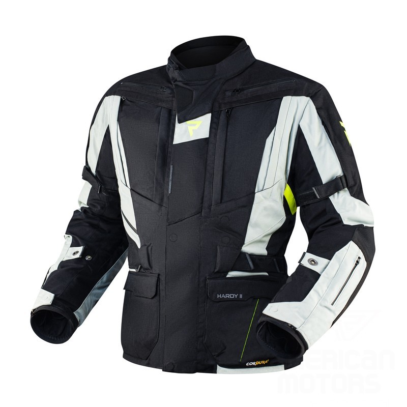 Kurtka tekstylna Rebelhorn Hardy II grey black & flo yellow