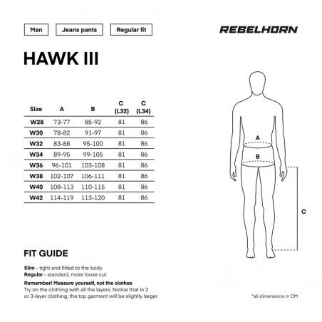 SPODNIE JEANS REBELHORN HAWK III REGULAR FIT WASHED BLACK