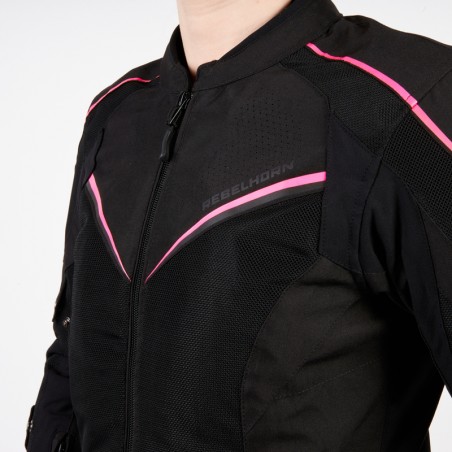 Kurtka tekstylna Rebelhorn Hiflow IV lady black & flo pink