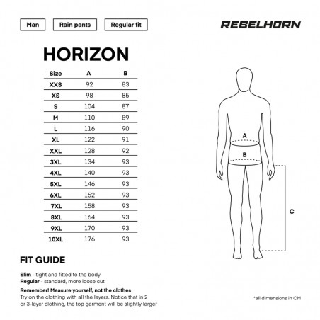 SPODNIE PRZECIWDESZCZOWE REBELHORN HORIZON BLACK