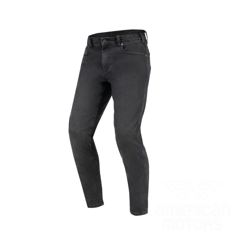 SPODNIE JEANS REBELHORN NOMAD TAPERED FIT WASHED BLACK