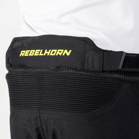 SPODNIE TEKSTYLNE REBELHORN PATROL GREY/BLACK/FLO YELLOW