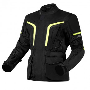 KURTKA TEKSTYLNA OZONE SAHARA BLACK/FLUO YELLOW