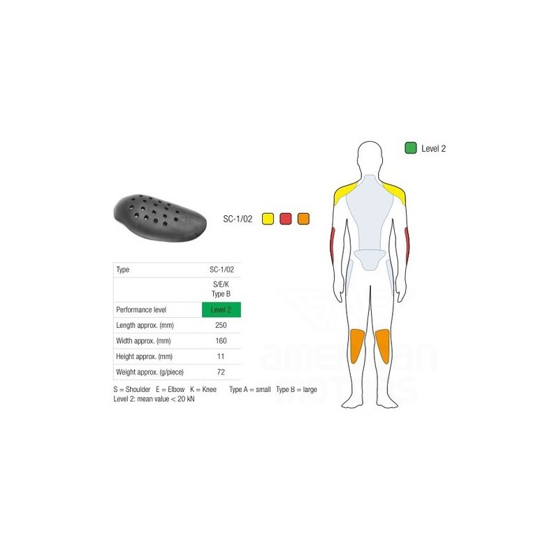 OCHRANIACZ KOLAN/ŁOKCI/RAMION SAS-TEC (NA RZEP) LEVEL 2 BLACK (PARA) DUŻY