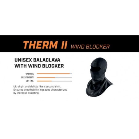 KOMINIARKA TERMOAKTYWNA REBELHORN THERM II Z WINDSTOPPEREM BLACK/GREY