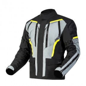 KURTKA TEKSTYLNA OZONE TOUR III BLACK/GREY/FLUO YELLOW