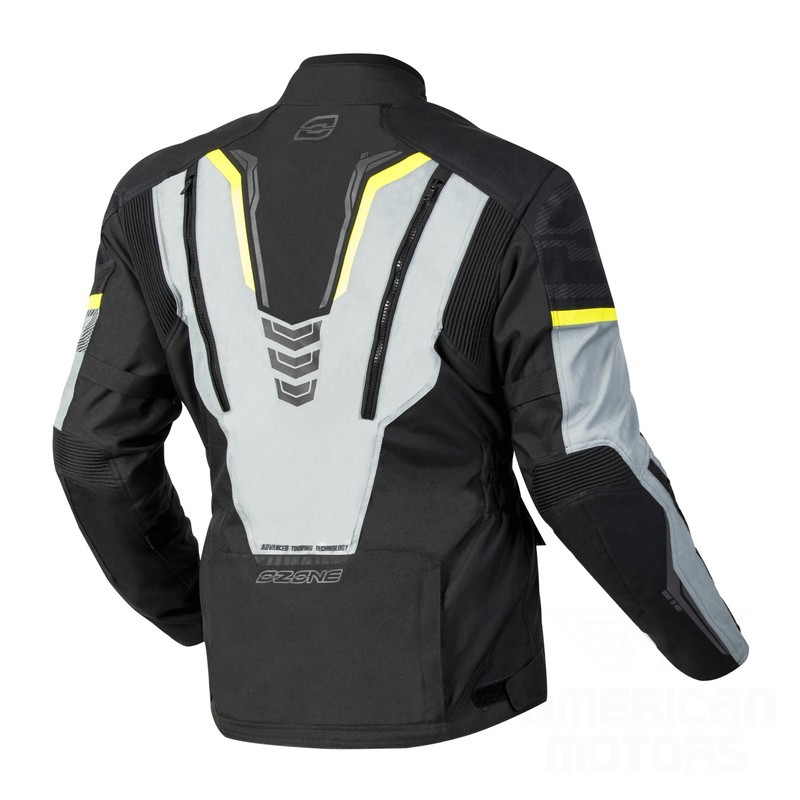 KURTKA TEKSTYLNA OZONE TOUR III BLACK/GREY/FLUO YELLOW