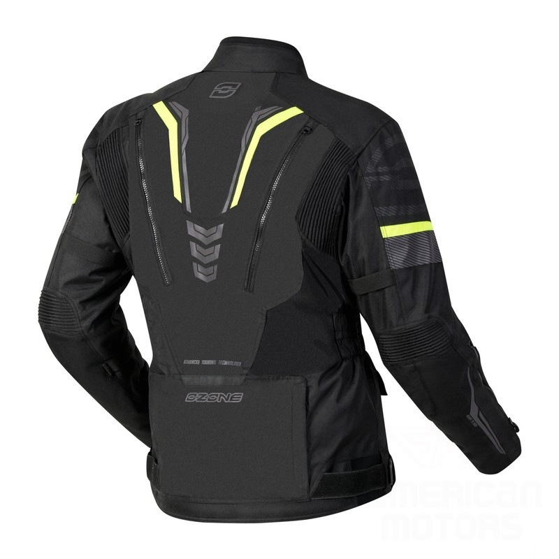 KURTKA TEKSTYLNA OZONE TOUR III BLACK/FLUO YELLOW