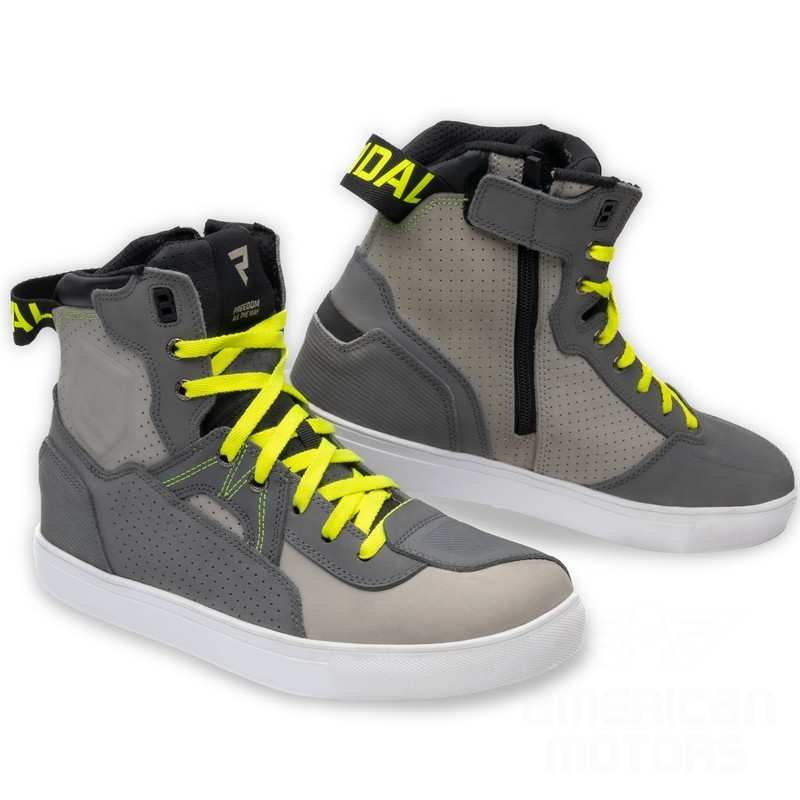 Buty skórzane Rebelhorn Vandal Mysterious grey & fluo yellow