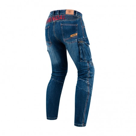 SPODNIE JEANS REBELHORN VANDAL DENIM WASHED BLUE