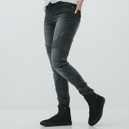 SPODNIE JEANS REBELHORN VANDAL LADY DENIM WASHED BLACK