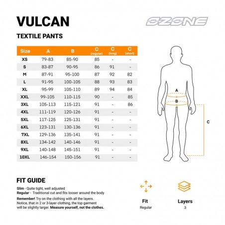 SPODNIE TEKSTYLNE OZONE VULCAN BLACK (DŁUGA NOGAWKA)