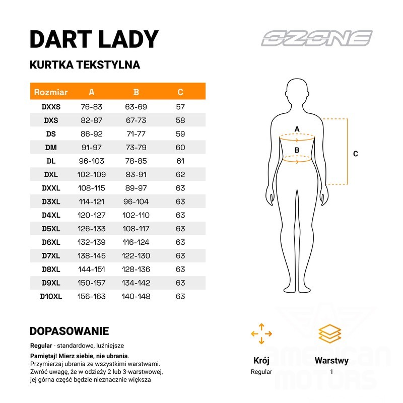 KURTKA TEKSTYLNA OZONE DART LADY CAPPUCINO