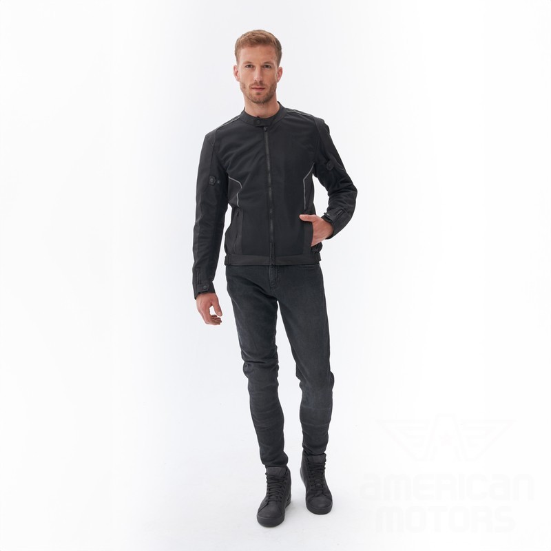 SPODNIE JEANS REBELHORN NOMAD TAPERED FIT WASHED BLACK