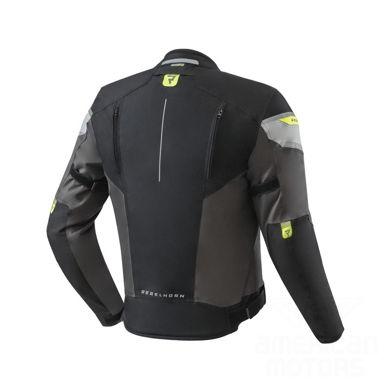 KURTKA TEKSTYLNA REBELHORN SPARK BLACK/GREY/FLUO YELLOW