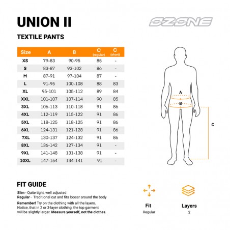 SPODNIE TEKSTYLNE OZONE UNION II BLACK