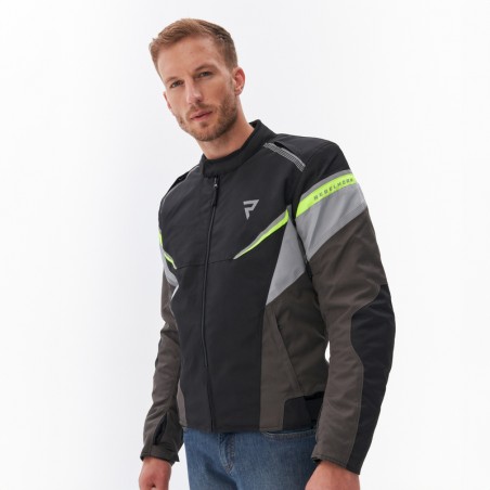 KURTKA TEKSTYLNA REBELHORN SPARK BLACK/GREY/FLUO YELLOW