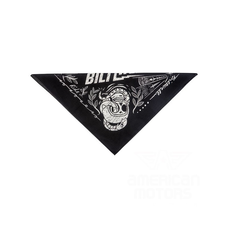 BANDANA BILTWELL COBRA SKULL CHUSTA CZARNA/BIAŁA