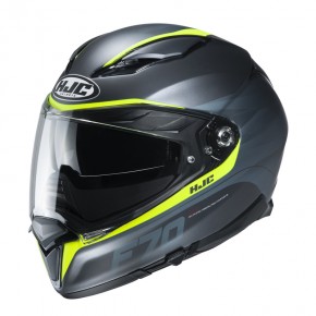 KASK HJC F70 FERON BLACK/FLO YELLOW