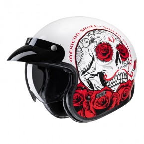 KASK HJC V31 DESTO WHITE/RED