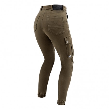 Spodnie jeans Ozone Jane lady jogger fit olive