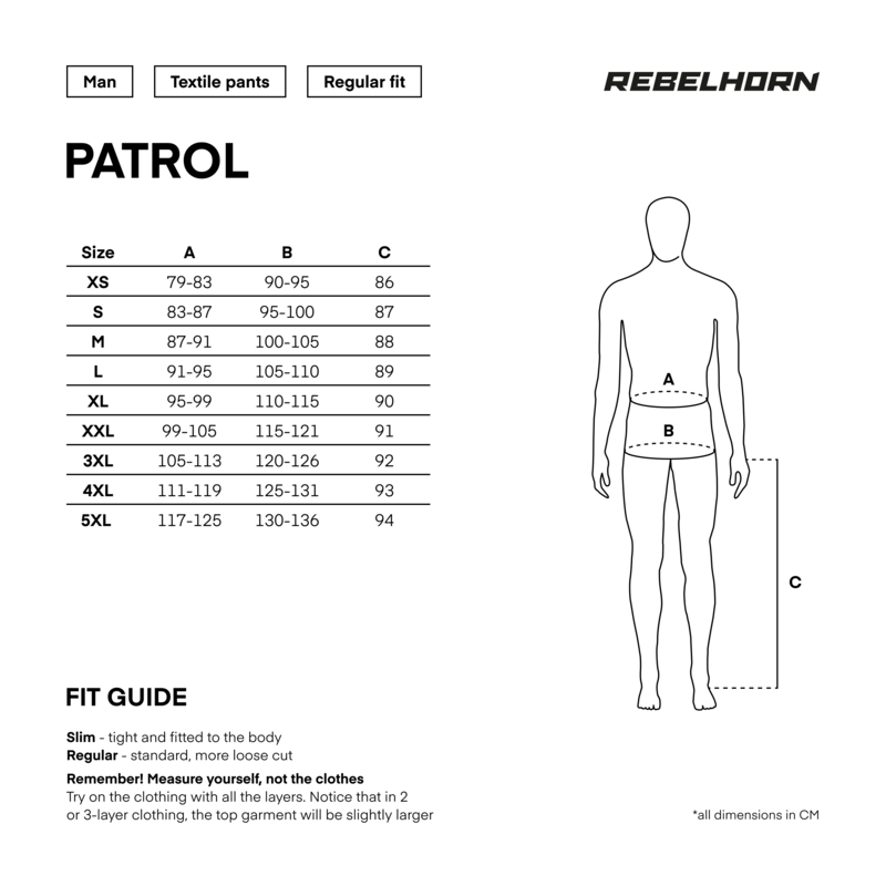 SPODNIE TEKSTYLNE REBELHORN PATROL GREY/BLACK/FLO YELLOW