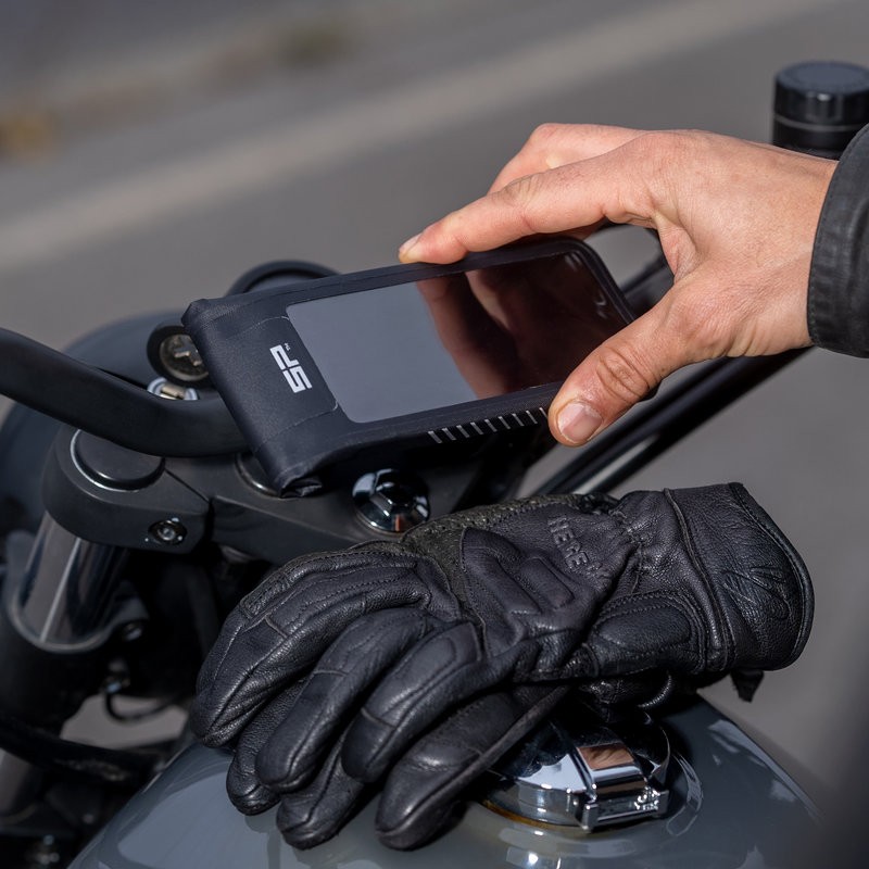 ZESTAW NA KIEROWNICĘ MOTOCYKLA UNIWERSALNY Z POKROWCEM SP CONNECT SPC MOTO BUNDLE CASE BLACK L