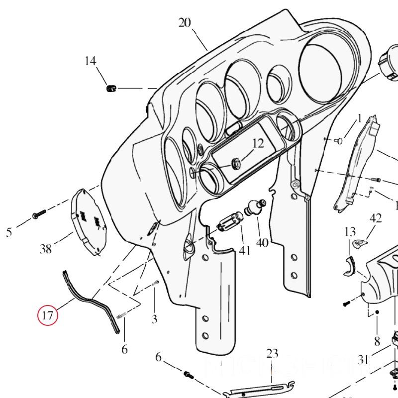 Harley-Davidson uszczelka owiewki 58311-96