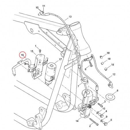 Harley-Davidson uchwyt pompy ABS OEM 46668-11