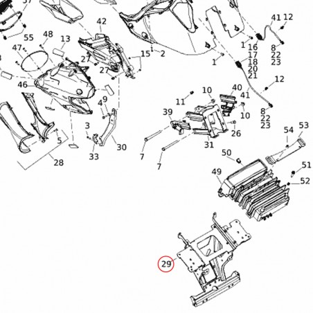 Harley-Davidson wspornik czaszy wewnętrznej OEM 47200217