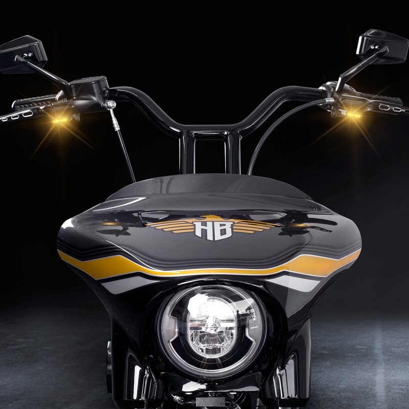 Kierunkowskazy przednie led HeinzBikes czarne Harley-Davidson