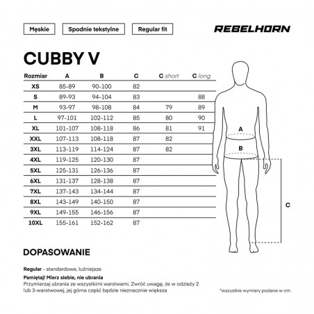 SPODNIE TEKSTYLNE REBELHORN CUBBY V BLACK