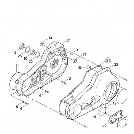 Harley-Davidson uszczelka kapy sprzęgłowej 60539-89A, 60539-94A