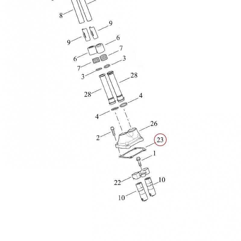 Harley-Davidson Uszczelki osłony lifterów James 25700362