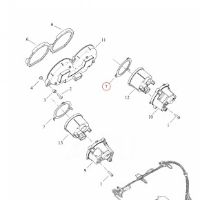 Harley-Davidson ramka wskaźników paliwa i woltomierza OEM 61400081