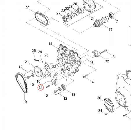 Harley-Davidson napinacz zewnętrzny łańcuszka rozrządu Twin Cam OEM 39968-06