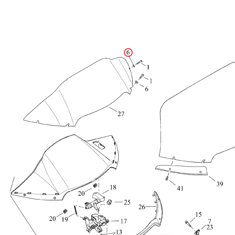 Harley-Davidson podkładka nylonowa OEM 6054